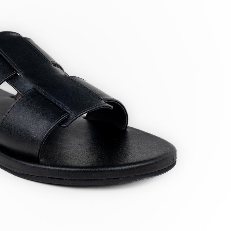 Dune Cloak Vegan Leather Black Men Slides