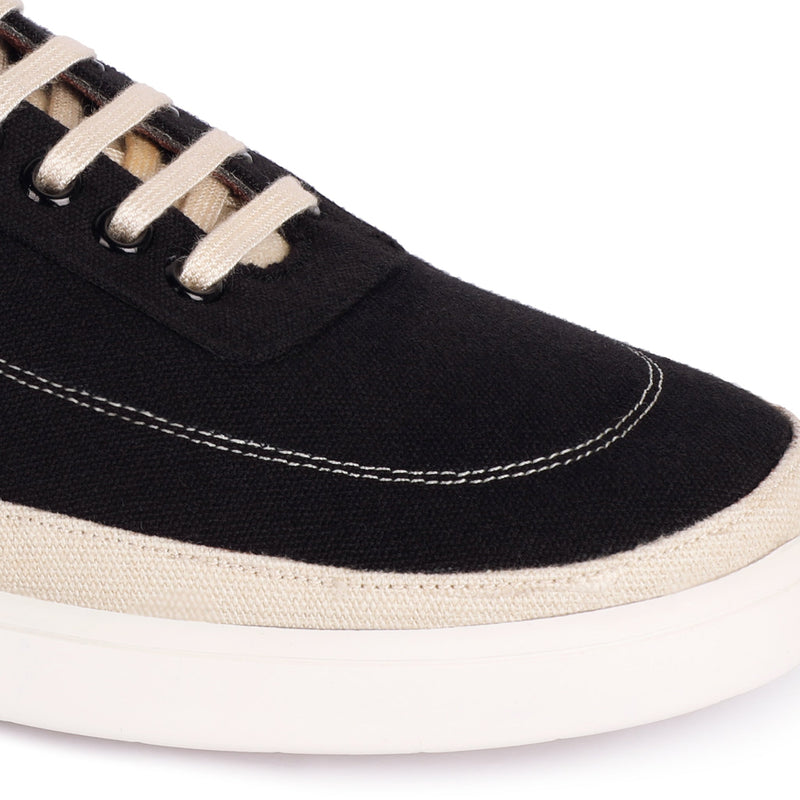 Ske Eco-Sole Sneakers Black and Beige Women