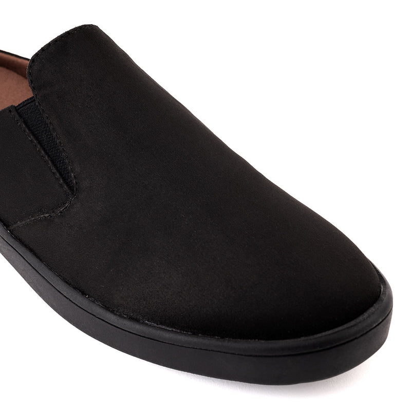 Nest Mules Vegan Suede Black Men Slip-ons