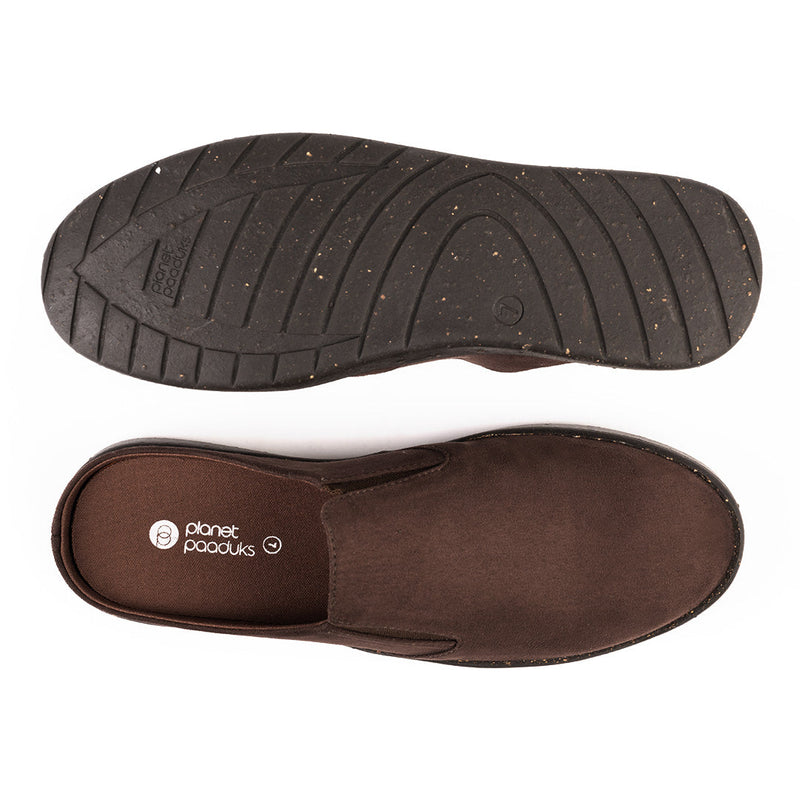 Nest Mules Vegan Suede Brown Men Slip-ons