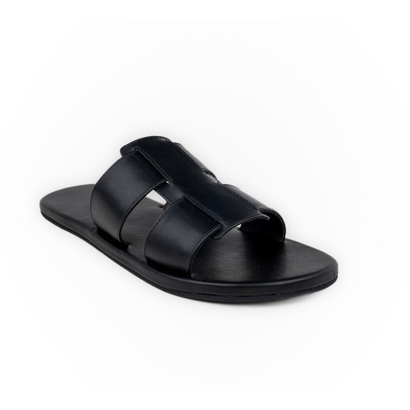 Dune Cloak Vegan Leather Black Men Slides