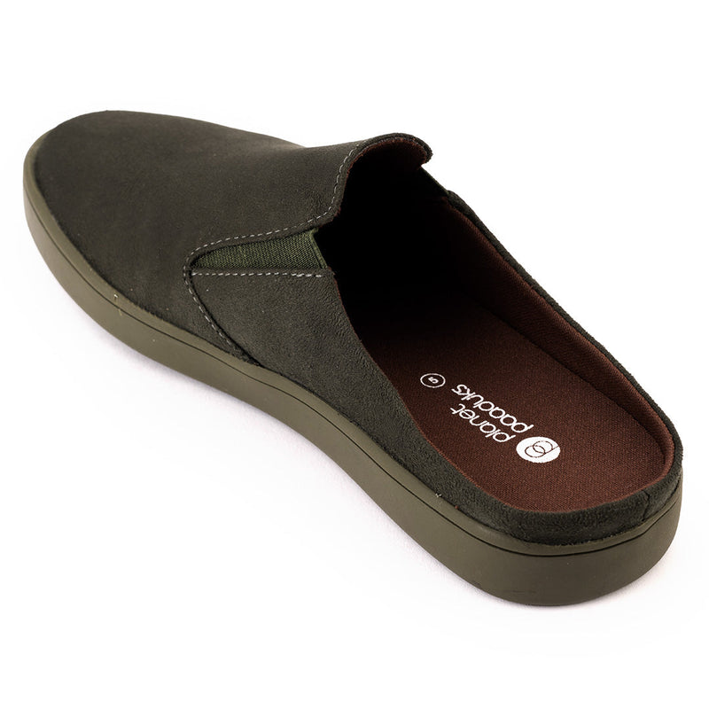 Nest Mules Vegan Suede Green Women Slip-ons