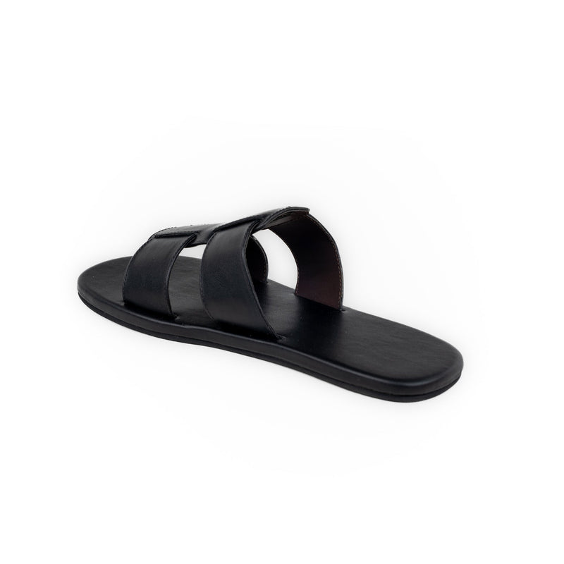 Dune Cloak Vegan Leather Black Men Slides