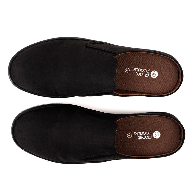 Nest Mules Vegan Suede Black Men Slip-ons