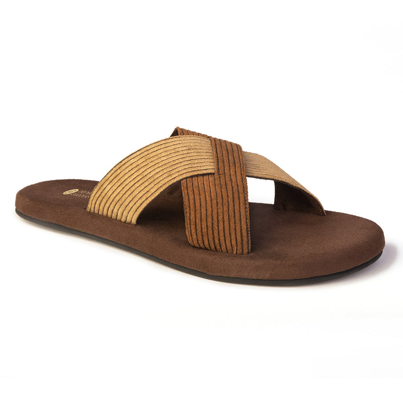 Ben Luxe - Crossover Corduroy Brown Slides