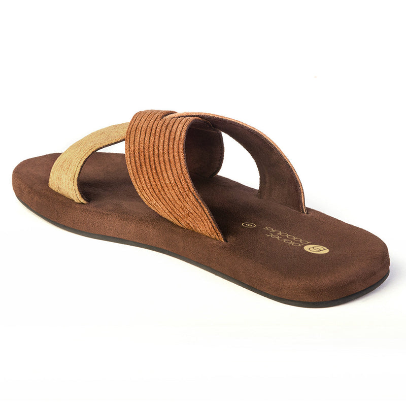 Ben Luxe - Crossover Corduroy Brown Slides