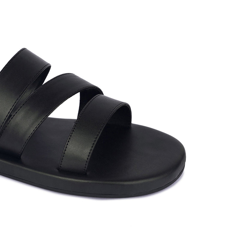 Adi Crossover Vegan Leather Black Slides Men