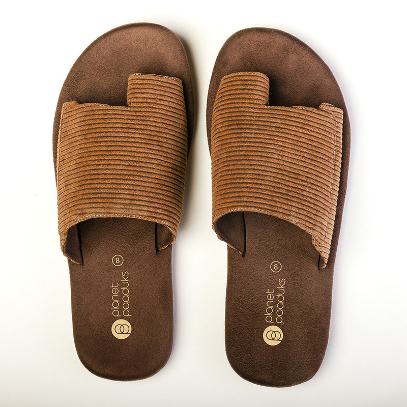 Iru Luxe - Cloak Corduroy Brown Slides