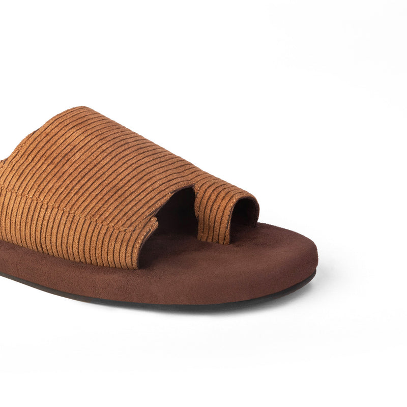 Iru Luxe - Cloak Corduroy Brown Slides