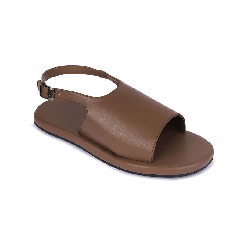 Nas Cloak Vegan Leather Brown Sandals Men